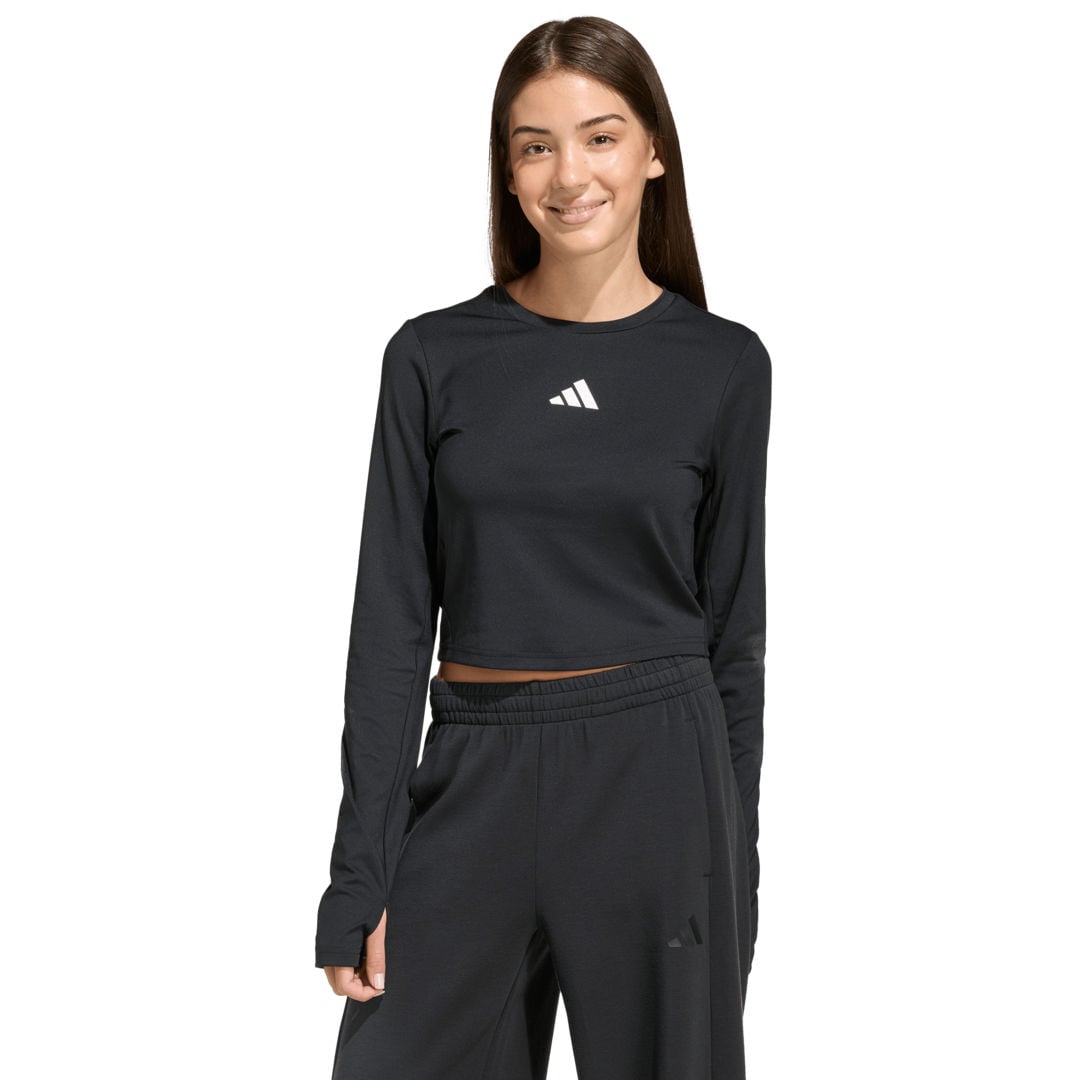 adidas Techfit Long Sleeve Crop JR träningstopp