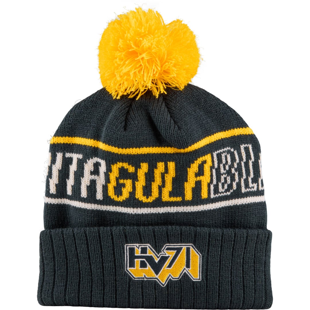 HV71 Vita Gula Blå PomPom mössa
