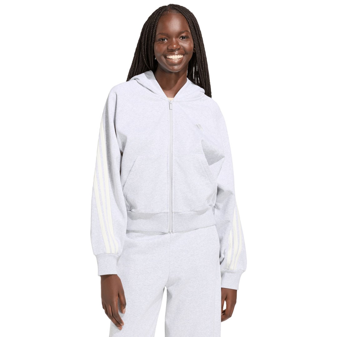 adidas Kit 3-stripes Full-Zip W huvtröja