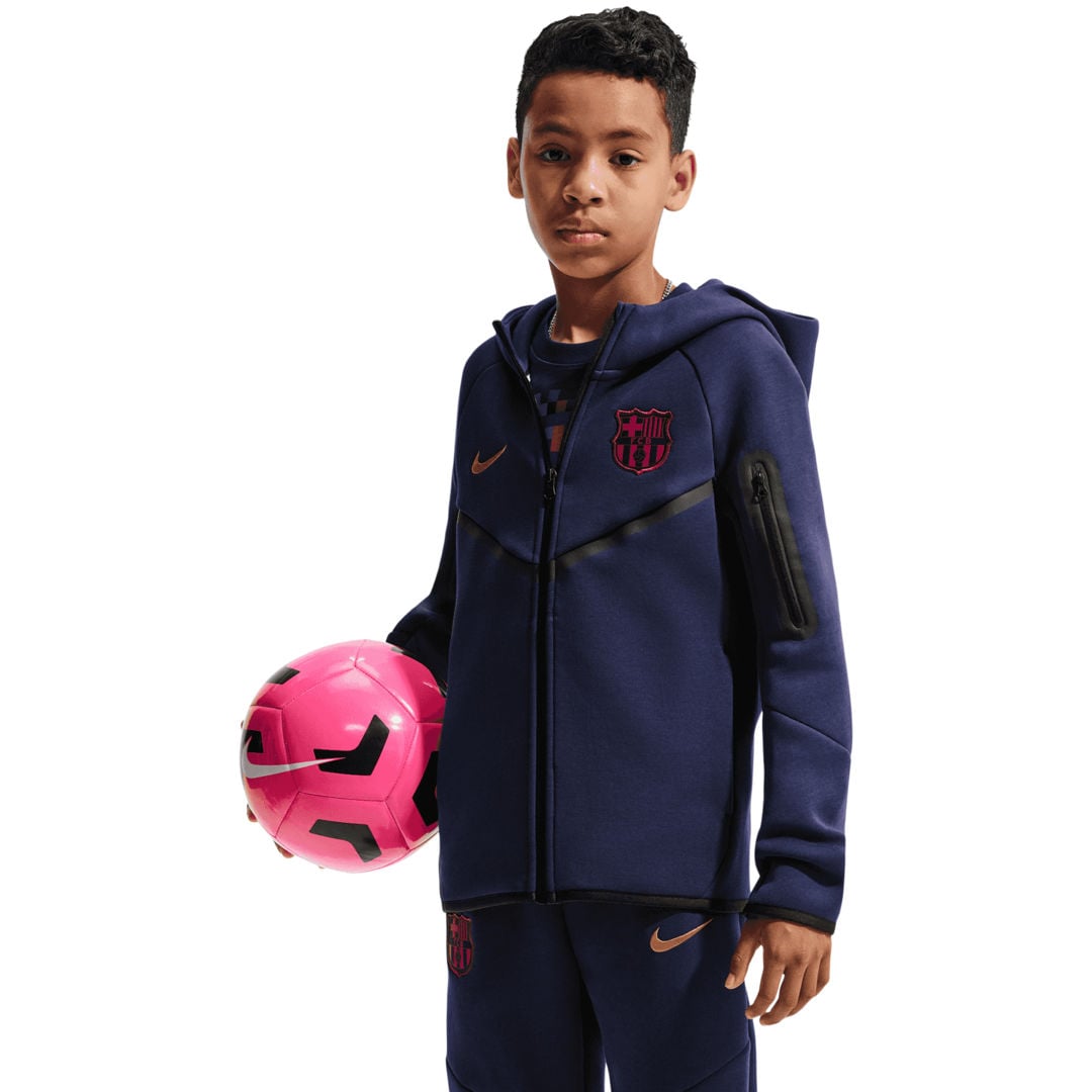 Nike FC barcelona Tech Fleece JR huvtröja