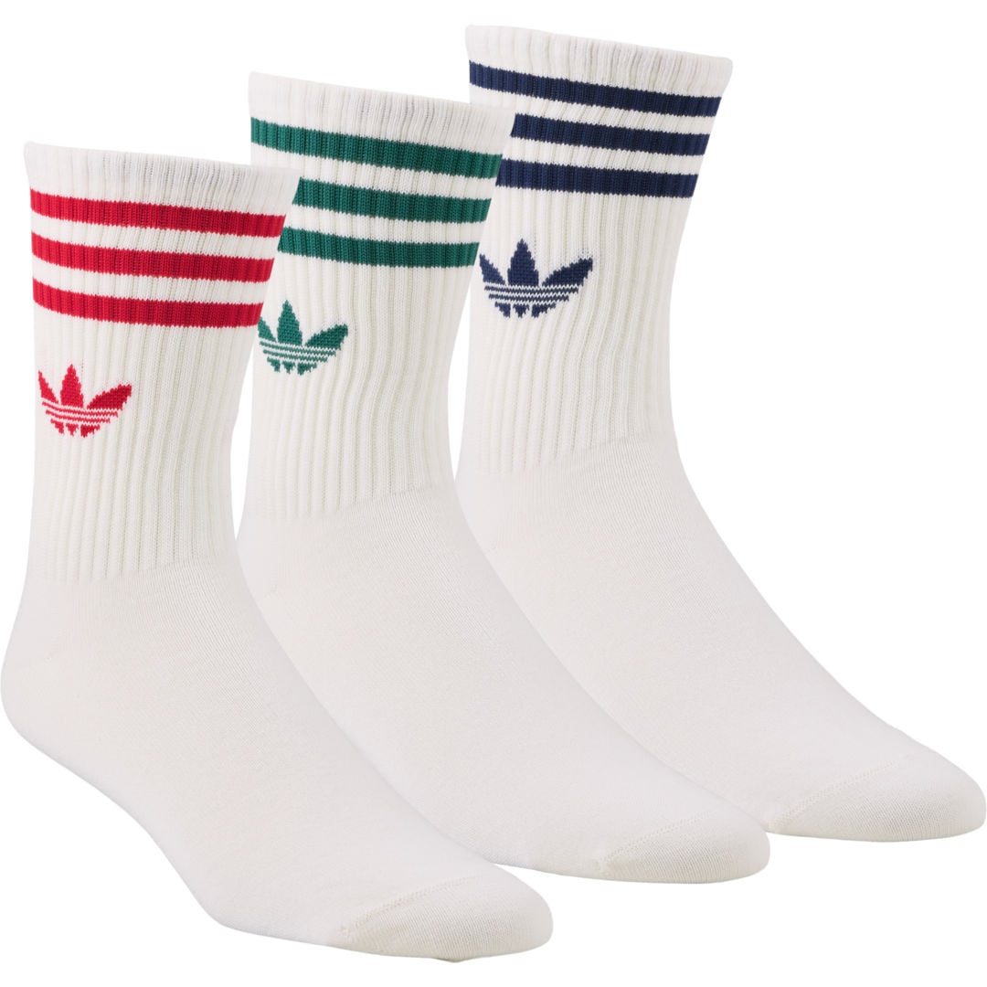 adidas Originals 3-Stripes Crew 3-pack strumpor Flerfärgad