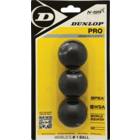 Dunlop Pro 3 ball blister Squashbollar Svart