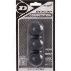 Dunlop Competition 3-Ball Blister Squashboll  Svart