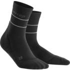CEP Reflective compression mid cut socks W Black Löparstrumpor Svart