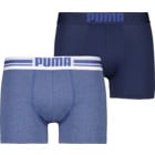 Puma Placed Logo Boxer 2-pack kalsonger Blå