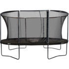 North Trampoline Pioneer Oval 420 + Safety Net trampolinpaket Svart