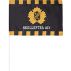 Skellefteå AIK FLAGGA med pinne 2.0 30x45 Svart