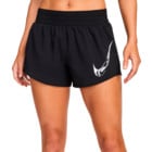 Nike ONE SWOOSH DRI-FIT MID-RISE BRIEF-LINED GRAPHIC LÖPARSHORTS Svart