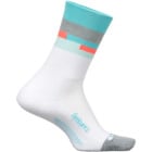 Feetures ELITE LIGHT CUSHION MINI CREW LÖPARSTRUMPA Vit