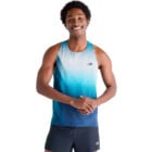New Balance RACE DAY ULTRA LIGHT PRINTED SINGLET LÖPARLINNE Blå