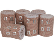 SPORTDOC Super Elastic Bandage 8cmx7m (6-Pack) Brun