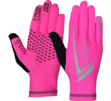 GripGrab Running Expert Hi-Vis Winter Touchscreen Glove Rosa