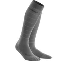 Reflective compression socks W Grey Löparstrumpor