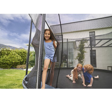 North Trampoline Pioneer Oval 420 + Safety Net trampolinpaket Svart