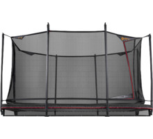 Performer Black LOW + Safety Net trampolinpaket