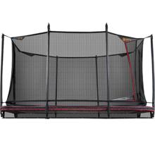 Performer Black LOW + Safety Net trampolinpaket