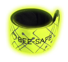 BEE-SAFE Led Click Band USB Reflexband Gul