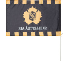 Skellefteå AIK Flagga med pinne 60x90 Svart