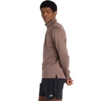New Balance HEAT GRID HALF ZIP LÖPARTRÖJA Brun