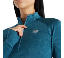 New Balance ATHLETICS HEAT GRID HALF ZIP LÖPARTRÖJA Blå