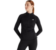 New Balance ATHLETICS HEAT GRID HALF ZIP LÖPARTRÖJA Svart