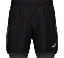 Asics ROAD 2-IN-1 5 TUM LÖPARSHORTS Svart