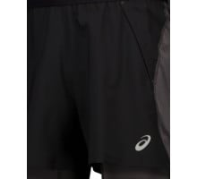 Asics ROAD 2-IN-1 5 TUM LÖPARSHORTS Svart