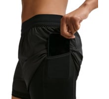 Nike SWIFT MID-RISE DRI-FIT 2IN1 LÖPARSHORTS Svart