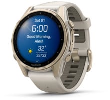 Garmin FENIX 8 43 MM AMOLED SAPPHIRE TRÄNINGSKLOCKA Guld