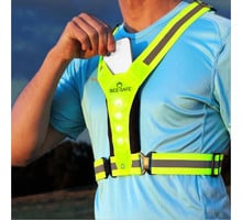 BEE-SAFE LED HARNESS PHONE POCKET REFLEXVÄST Gul