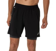 Asics ROAD 2IN1 7'' LÖPARSHORTS Svart