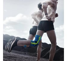 BAUERFEIND SPORT COMPRESSION KNEE SUPPORT KNÄSKYDD Blå