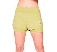 SAYSKY PACE 2 IN 1 3" LÖPARSHORTS Grön