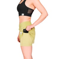 SAYSKY PACE 2 IN 1 3" LÖPARSHORTS Grön