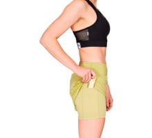 SAYSKY PACE 2 IN 1 3" LÖPARSHORTS Grön