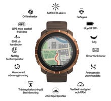 Polar GRIT X2 LÖPARKLOCKA Brun