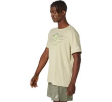 Asics FUJITRAIL LOGO SS LÖPARTSHIRT Beige
