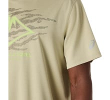 Asics FUJITRAIL LOGO SS LÖPARTSHIRT Beige
