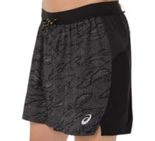 Asics FUJITRAIL ALL OVER PRINT 5 IN LÖPARSHORTS Svart