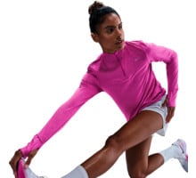 Nike SWIFT ELEMENT UV PROTECTION 1/4-ZIP LÖPARTRÖJA Rosa