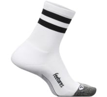 Feetures ELITE LIGHT CUSHION MINI CREW LÖPARSTRUMPA Vit