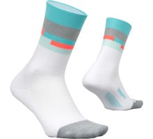 Feetures ELITE LIGHT CUSHION MINI CREW LÖPARSTRUMPA Vit