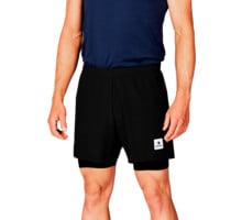SAYSKY PACE 2IN1 SHORTS 5" LÖPARSHORTS Svart