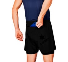 SAYSKY PACE 2IN1 SHORTS 5" LÖPARSHORTS Svart