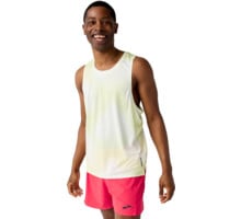 Brooks DASH SINGLET PRINTED LÖPARLINNE Gul
