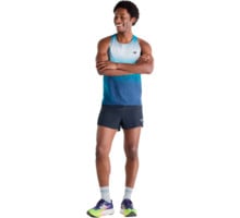 New Balance RACE DAY ULTRA LIGHT PRINTED SINGLET LÖPARLINNE Blå