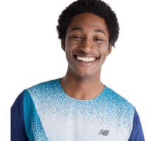 New Balance RACE DAY ULTRA LIGHT PRINTED T-SHIRT Blå