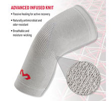 McDavid INFUSED KNIT KNEE SLEEVE KNÄSKYDD Grå