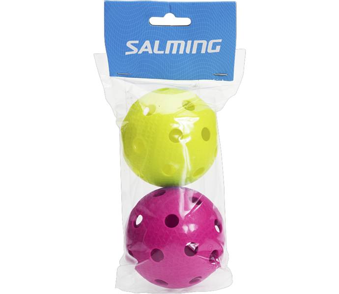 Salming Floorball Flow 2-Pack innebandyboll Flerfärgad