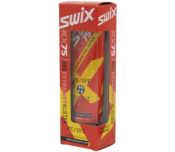 Swix KX75 RÖD Extra Wet  +2C/+12C ,55g klistervalla Röd
